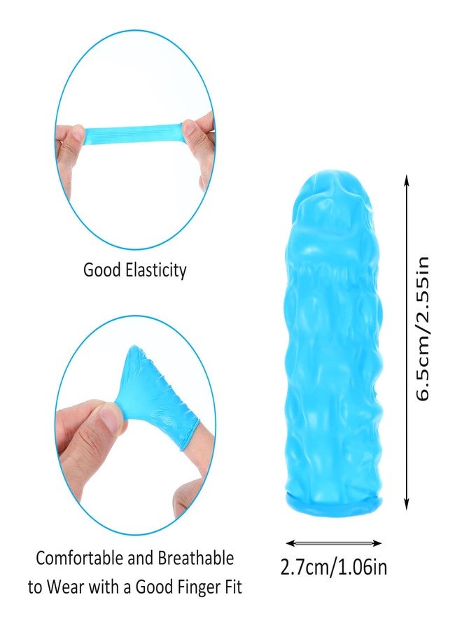 Kifmurase 400 PCS Large Disposable Nitrile Finger Cots, Non-allergenic No Powder Finger Protectors, Finger Covers for Beauty, Manicure, Massage, Electronic Repair (Blue) - Image 2